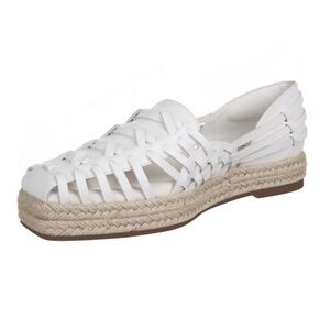 Sam & Libby White Woven Espadrille Flats NWT